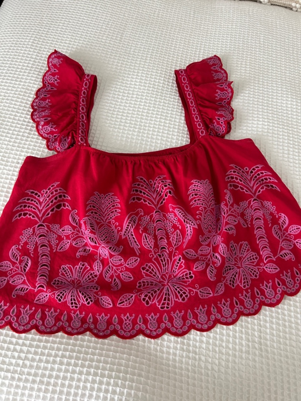 FARM Rio Red Embroidered Tank Top - Picture 3 of 5